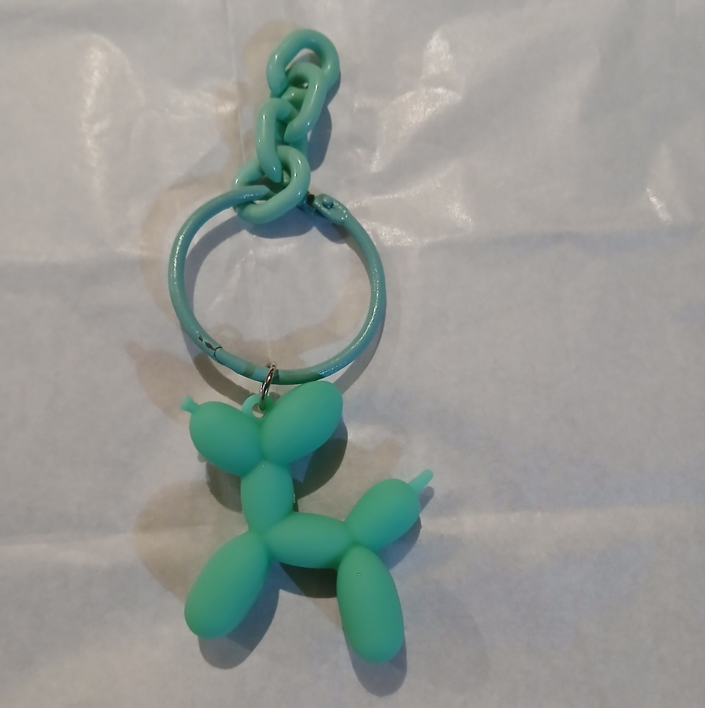 Mint Green Balloon Dog Keychain/ Bagcharm